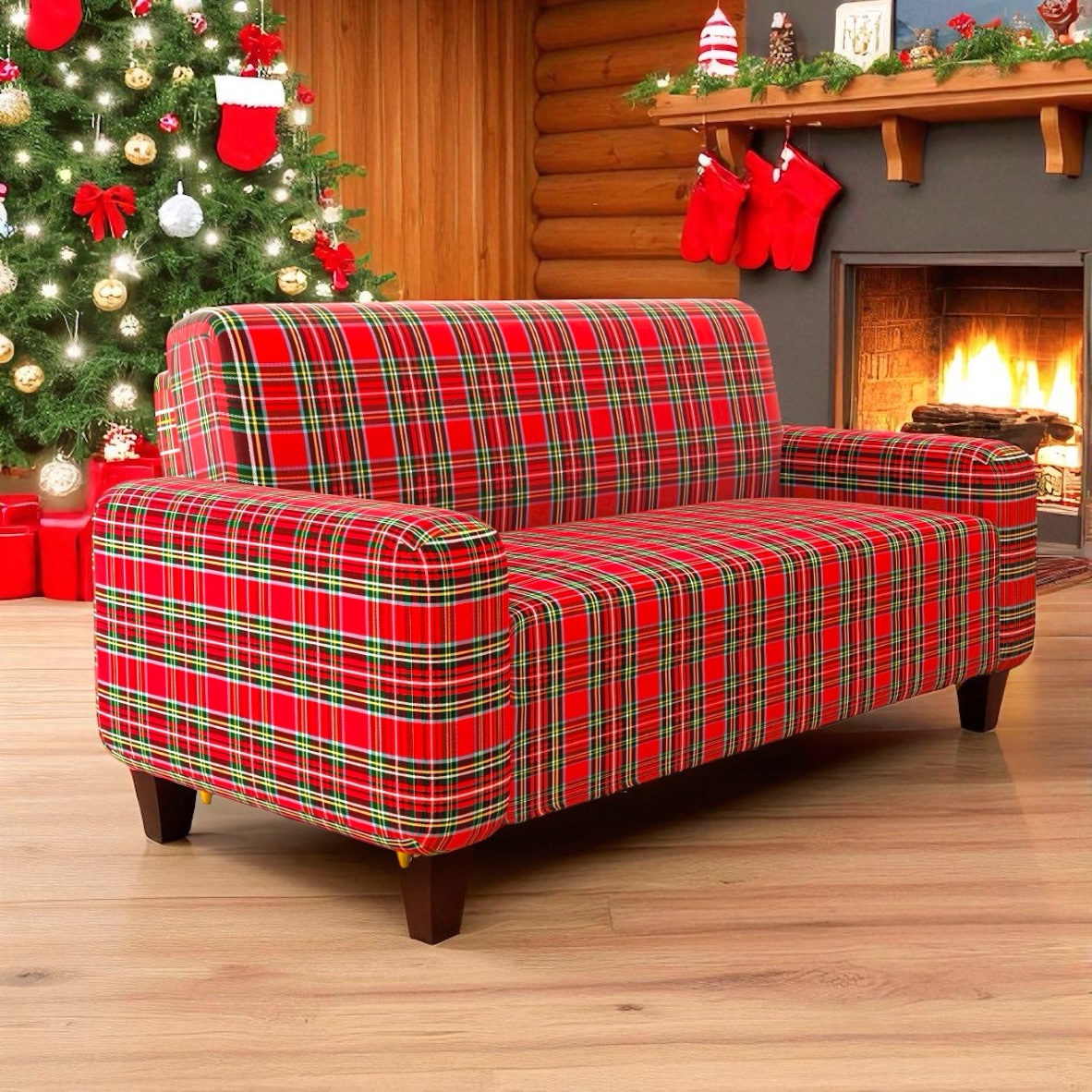 Copridivano Tartan, Copridivano Scozzese Natalizio