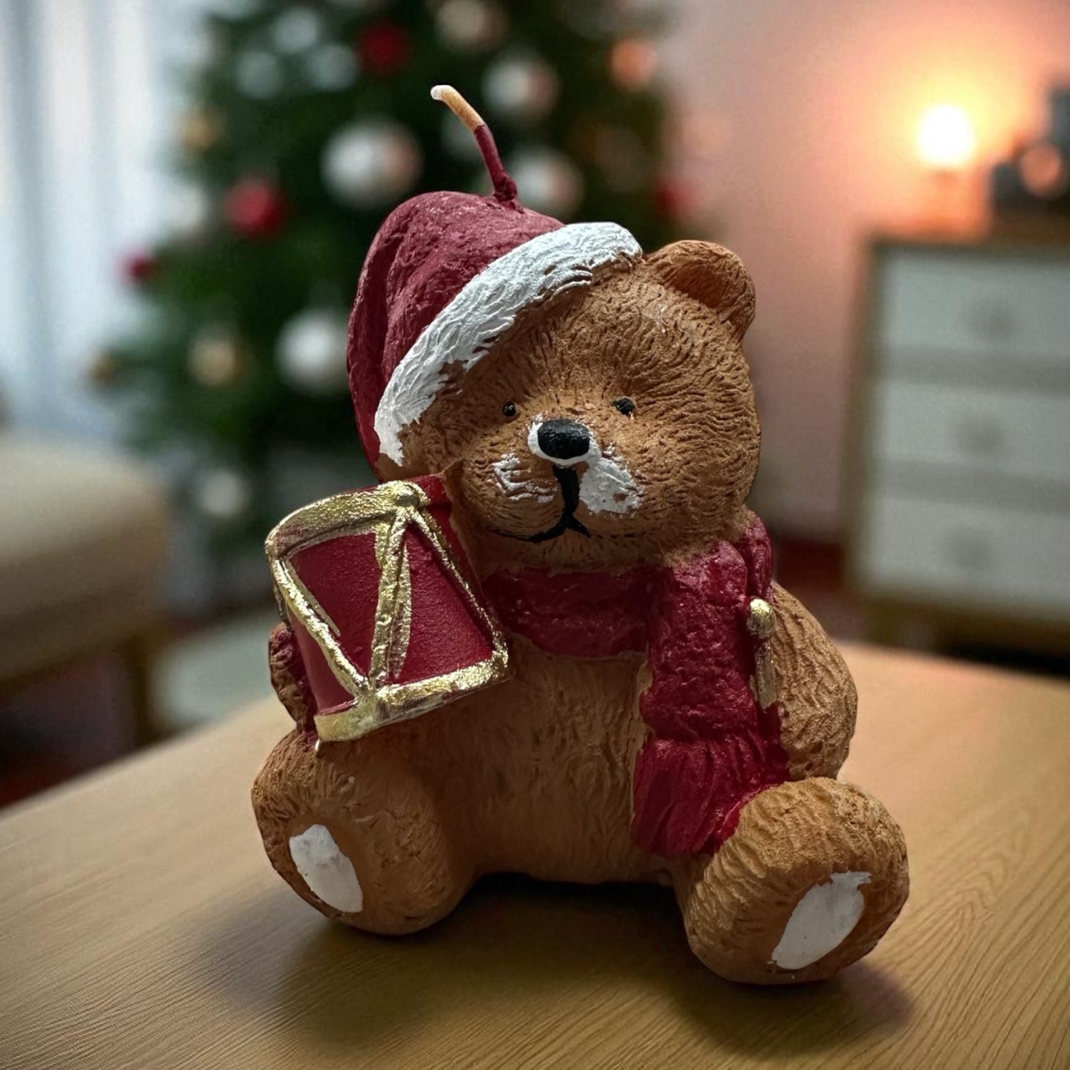 Candela Teddy in Cera Paraffina, Candela Orso