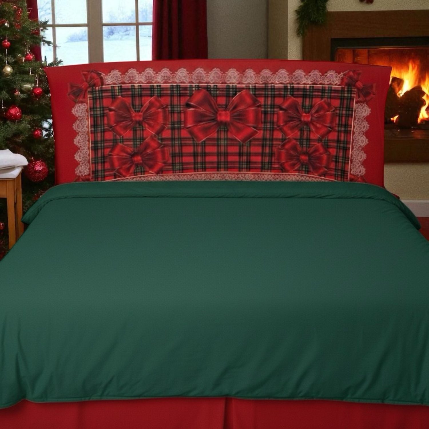 Copritestata Letto Matrimoniale Tartan, Copertura testata Letto Scozzese