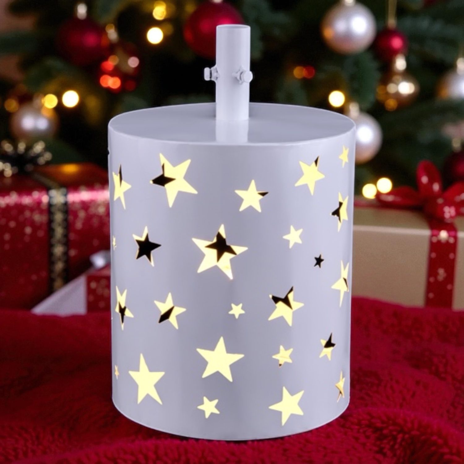 Tronco in metallo a Led Bianco