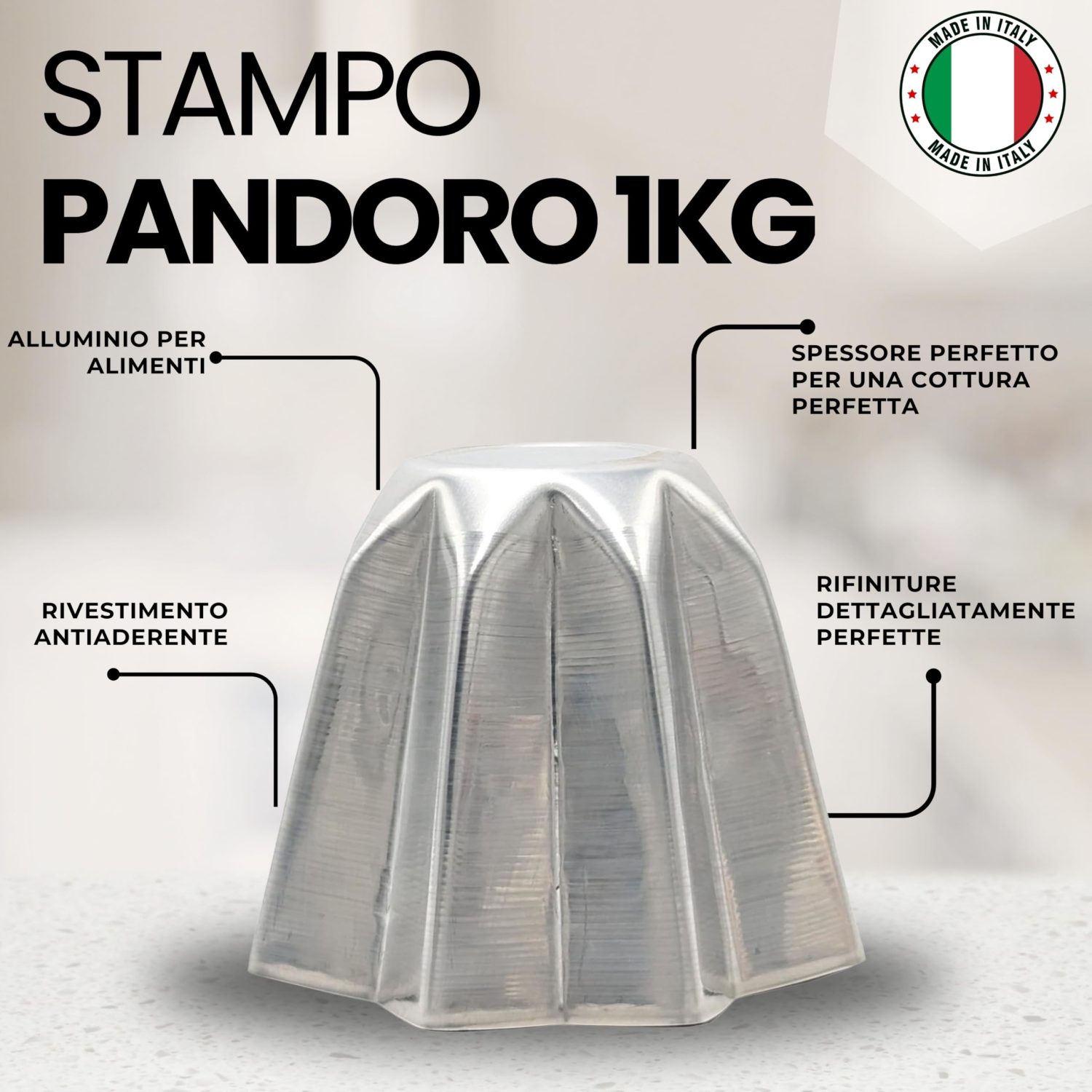 Stampo Pandoro 1kg in alluminio