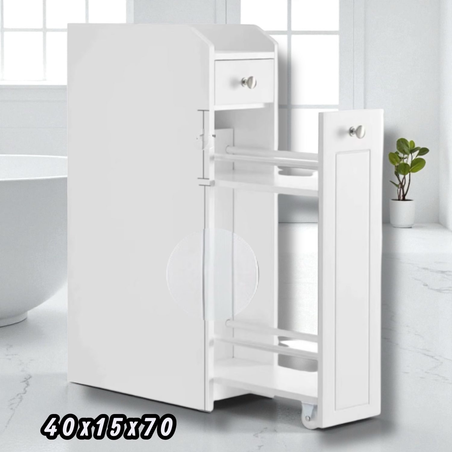 Mobiletto Salvaspazio Estraibile 40x15x70