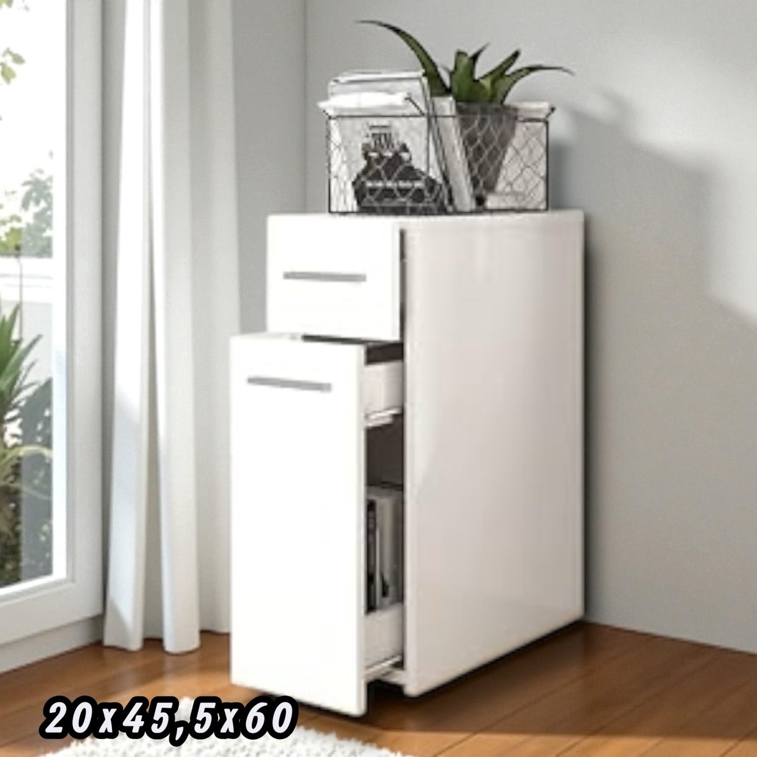 Mobile Salvaspazio Moderno con Cassetti 20x45x60